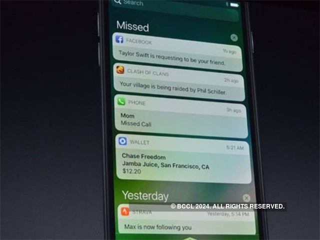 Redesigned lockscreen with interactive notifications