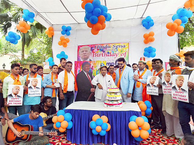 Hindu Sena celebrates Donald Trump's birthday