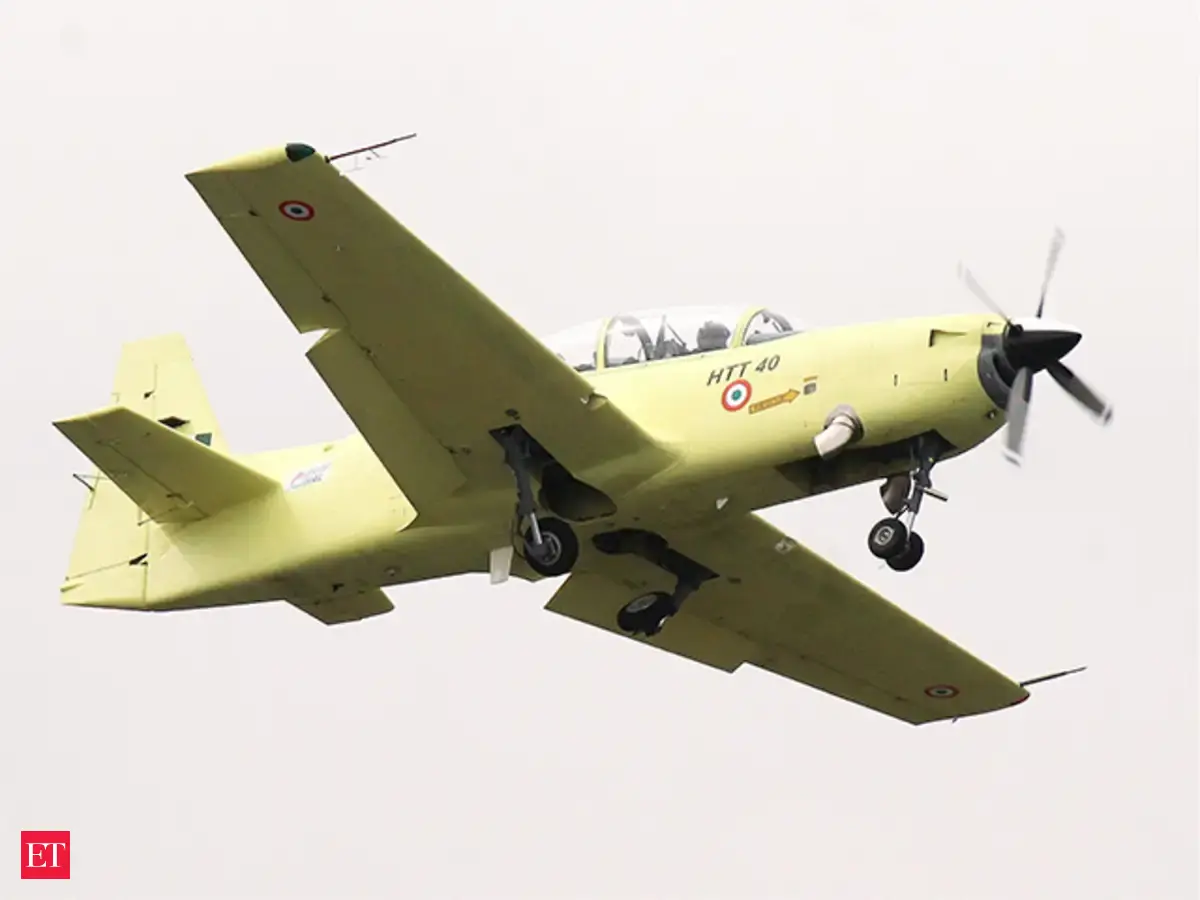 HAL-built trainer aircraft HTT-40 makes inaugural flight - HAL-built ...