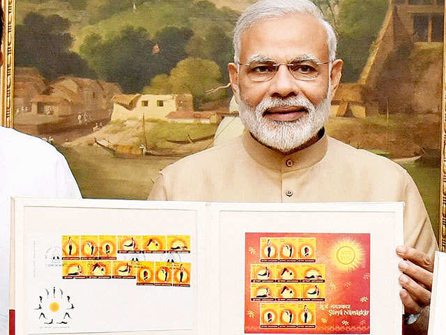 postage stamps on Surya Namaskara