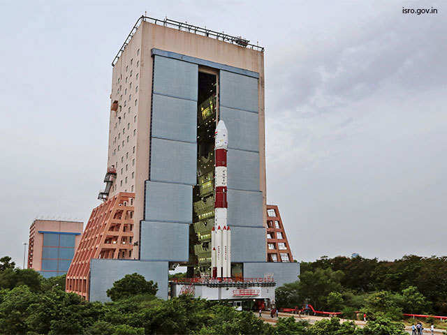 PSLV-C34 being moved out of Vehicle assembly building