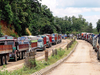 Tripura rations use of fuel as trucks remain stranded on NH8