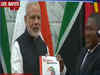 PM Modi unveils booklet on investment opportunities for Indian businessmen in Mozambique