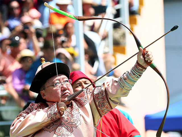 ​President of Mongolia takes part in Naadam Festival