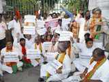 BJP MLAs at demonstration