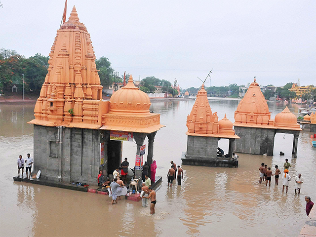 Temple submerged