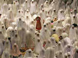 Muslims attend prayers on the eve of Ramadan