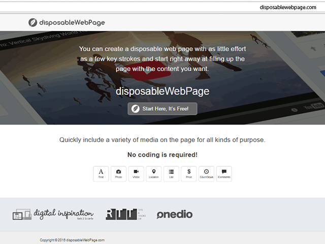 Disposablewebpage.com