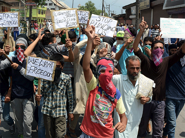 Protest rally in Kashmir