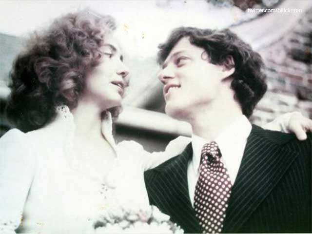 Clintons tied knot in 1975
