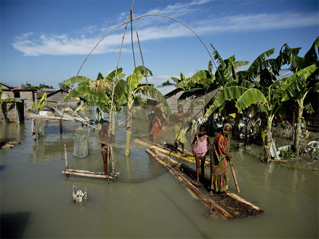 Flood affected family in Morigaon district