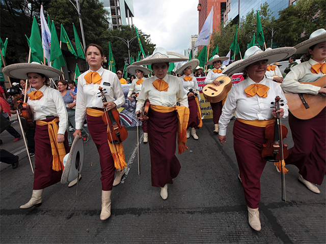 Farmers march in Mexico