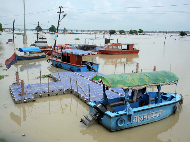 Flooded Sangam area