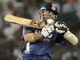 Sachin Tendulkar hits a shot