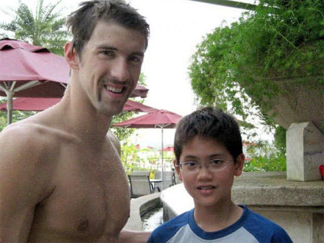 Schooling with Michael Phelps
