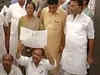 Opposition MLAs protest outside UP assembly over law and order situation