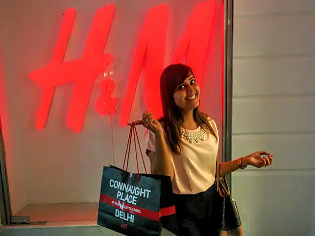 Shanu Lodha, CA IIM Udaipur at the new H&M store in Connaught Place. Shanu Lodha, CA IIM Udaipur at the new H&M store in Connaught Place.