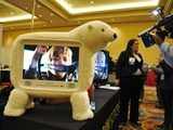 A Hannspree 19-inch polar bear television