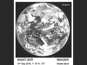 Isro releases first image taken by INSAT-3DR