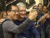 Tim Cook greets Apple fans waiting for iPhone 7