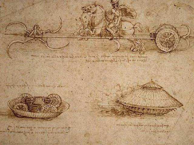 Leonardo da Vinci and war machines