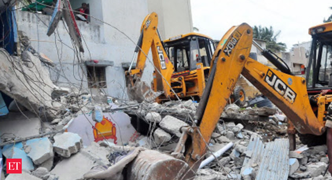 Demolition Of Illegal Constructions In Hyderabad Begins The Economic Times