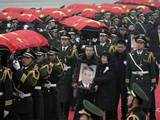 Deadbodies of Chinese UN peacekeepers who died in the Haiti quake arrive in Beijing