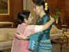 Aung San Suu Kyi meets Sushma Swaraj
