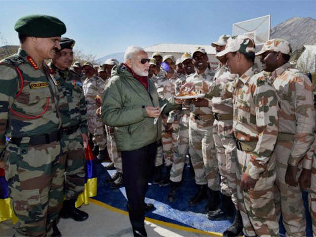 PM Modi dedicates Diwali to armed forces