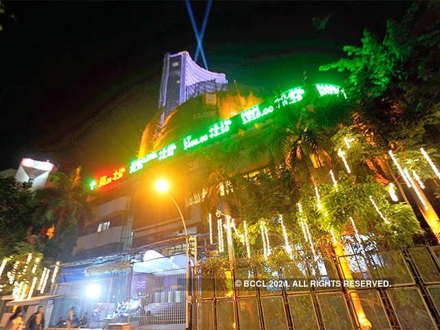 BSE building illuminated for Diwali