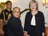 British PM Theresa May meets President Pranab Mukherjee