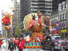 Balloons, floats and police at Macy's parade