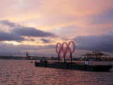 Illuminated Olympic rings