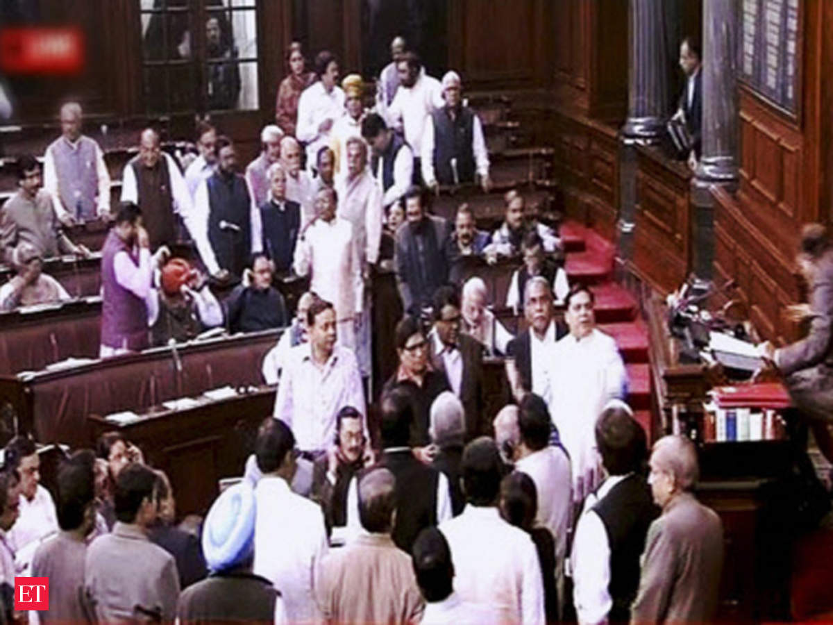 Noisy Opposition Seeks Pms Apology Disrupts Rs Proceedings