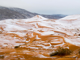 Snow falls in the Sahara desert for first time in 37 years