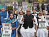Trinamool Congress MPs continue sit-in protest against Modi government