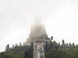 Tourists visit Tian Tan Buddha
