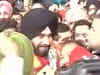 Congress workers welcome Navjot Singh Sidhu in Amritsar