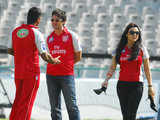 Preity Zinta crossing her ex-boy friend Ness Wadia