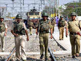 Railway Protection Special Force patrolling tracks