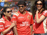 Ramya, Rajkumar,  Deepika during IPL