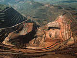 Aerial view of the BHP Billiton Mt Whaleback iron ore mine