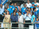 Mukesh Ambani cheering for his team MI