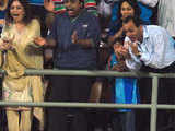 Mukesh Ambani cheering for his team MI