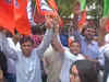 Celebrations at BJP office in Lucknow