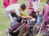 Surat: People celebrate Holi with specially-abled children
