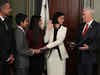 Indian-American puts her hand on Bhagavad-Gita during swearing-in as chief of CMS