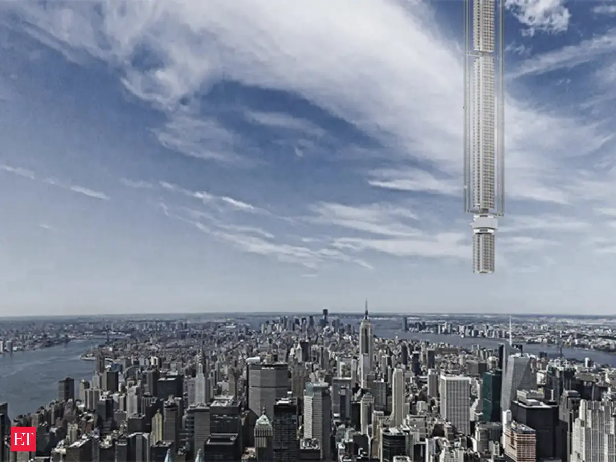 Designed by - This is heights! A skyscraper dangling from outer space ...