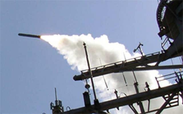 US Navy fires Tomahawk missile at Syrian airbase