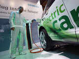 Electric vehicle at Hannover industrial trade fair